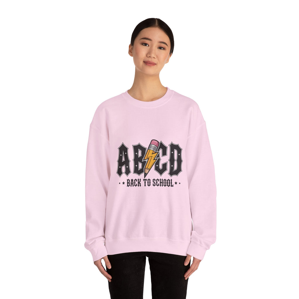 Back to School Rundhals-Sweatshirt, Unisex-Sweatshirt, Leichter Pullover, Schulkleidung, Lehrergeschenk, Trendige Mode