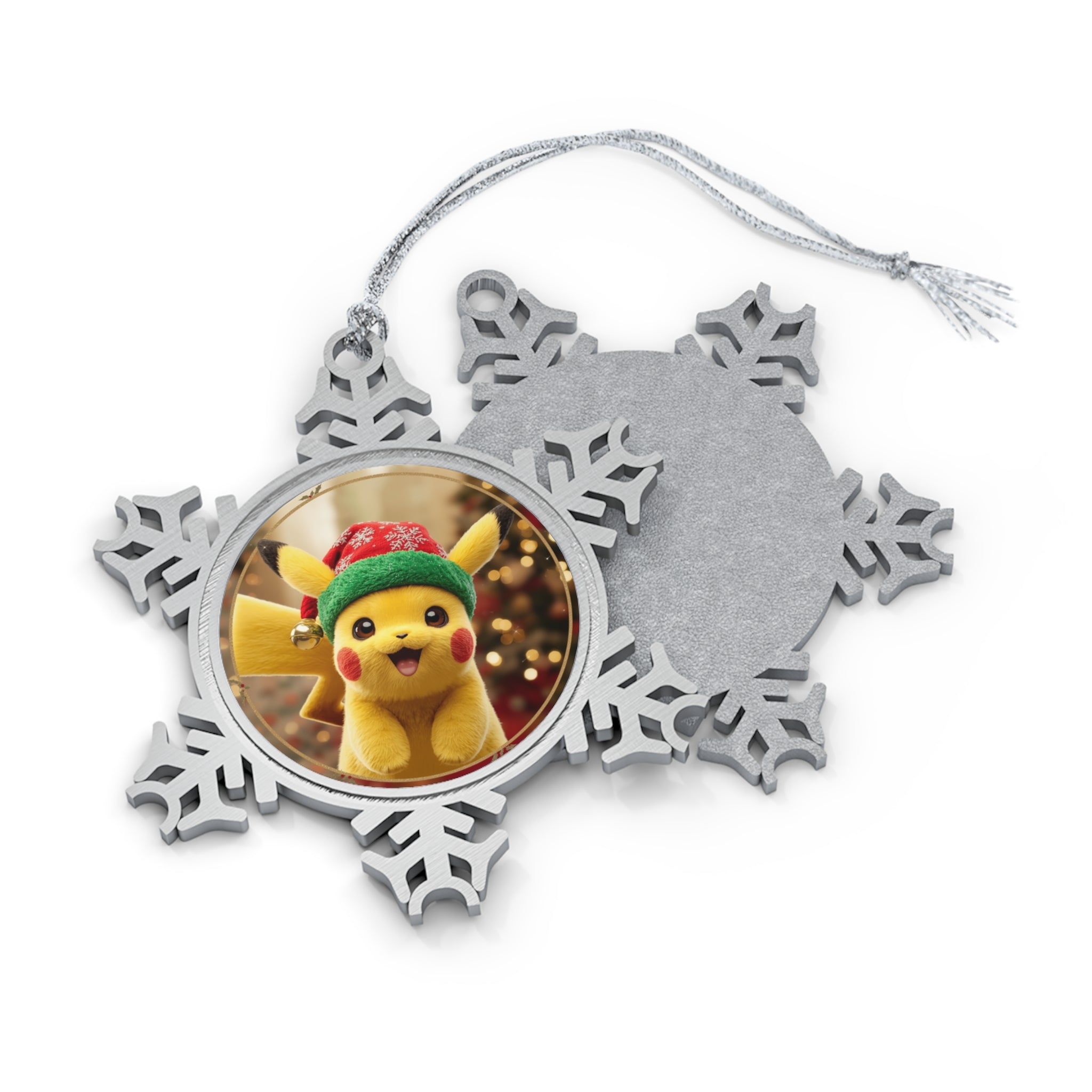Poke-Mon Tribut Schneeflocken Ornament, Feiertagsdeko, Wintergeschenk, Weihnachtsgeschenk, Personalisiertes Geschenk, Festliches Ornament