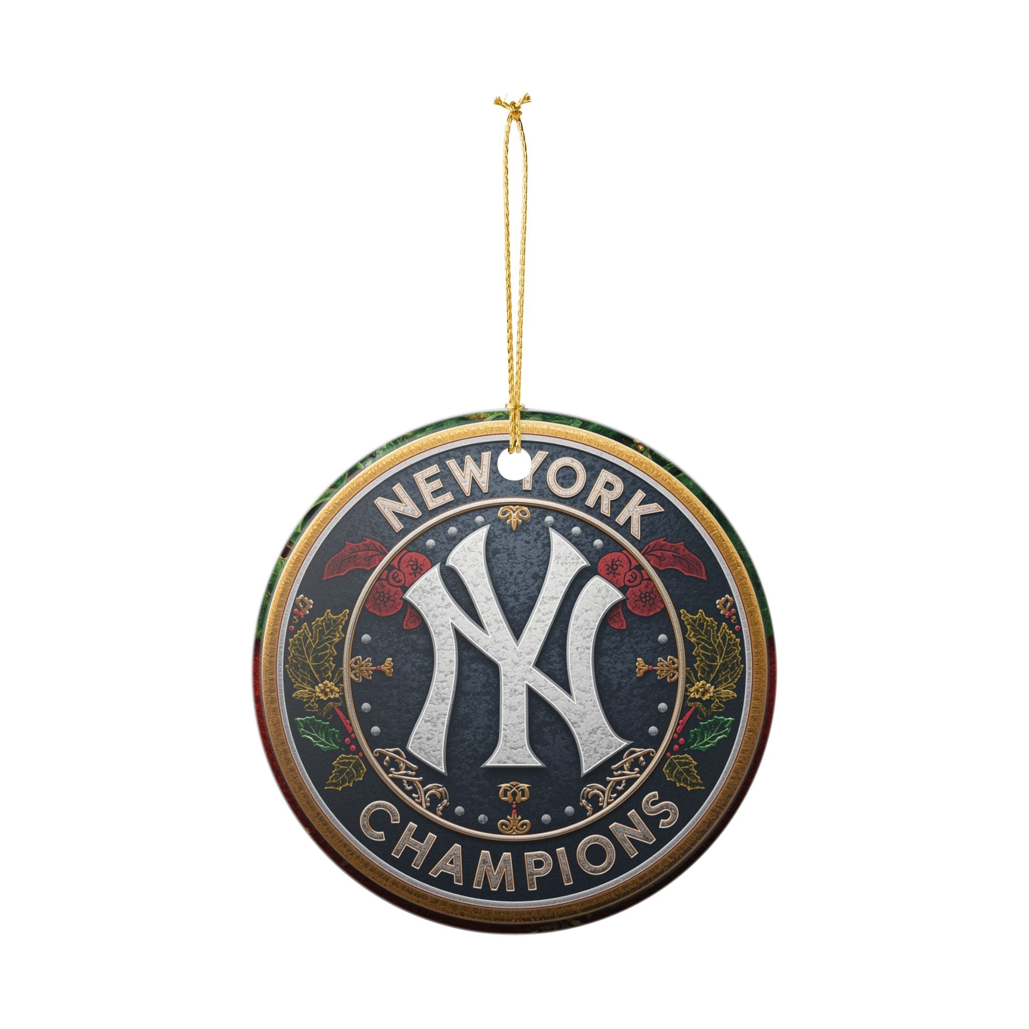 New York Champions Ceramic Ornament for Home Decor, Holiday Gift, Sports Fan Decoration, Collectible Keepsake, Year-Round Decoration