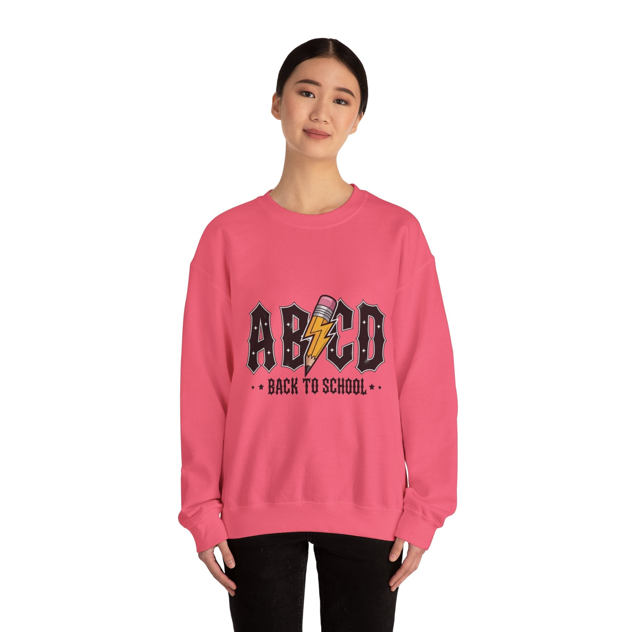 Back to School Rundhals-Sweatshirt, Unisex-Sweatshirt, Leichter Pullover, Schulkleidung, Lehrergeschenk, Trendige Mode
