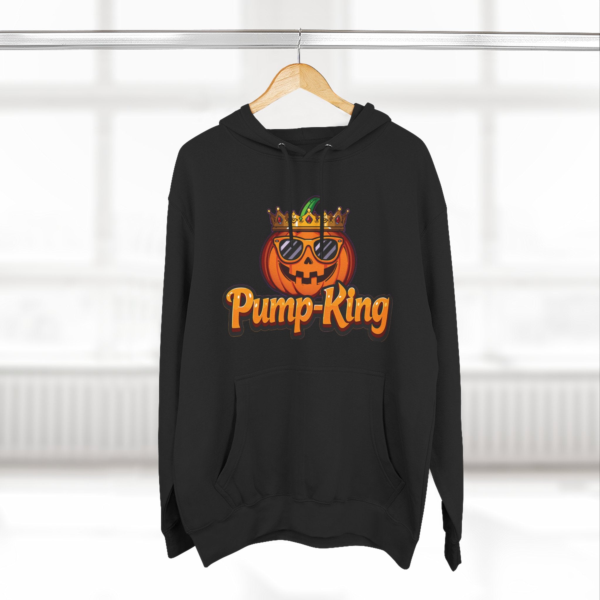 Pump-King Halloween Hoodie, Gemütliches Fleece-Sweatshirt für den Herbst, Lustige Kürbis-Kleidung, Herbst-Stil, Perfekt für Halloween-Feiern