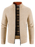 Herren Strickjacke mit Reißverschluss, Übergröße, Langarm