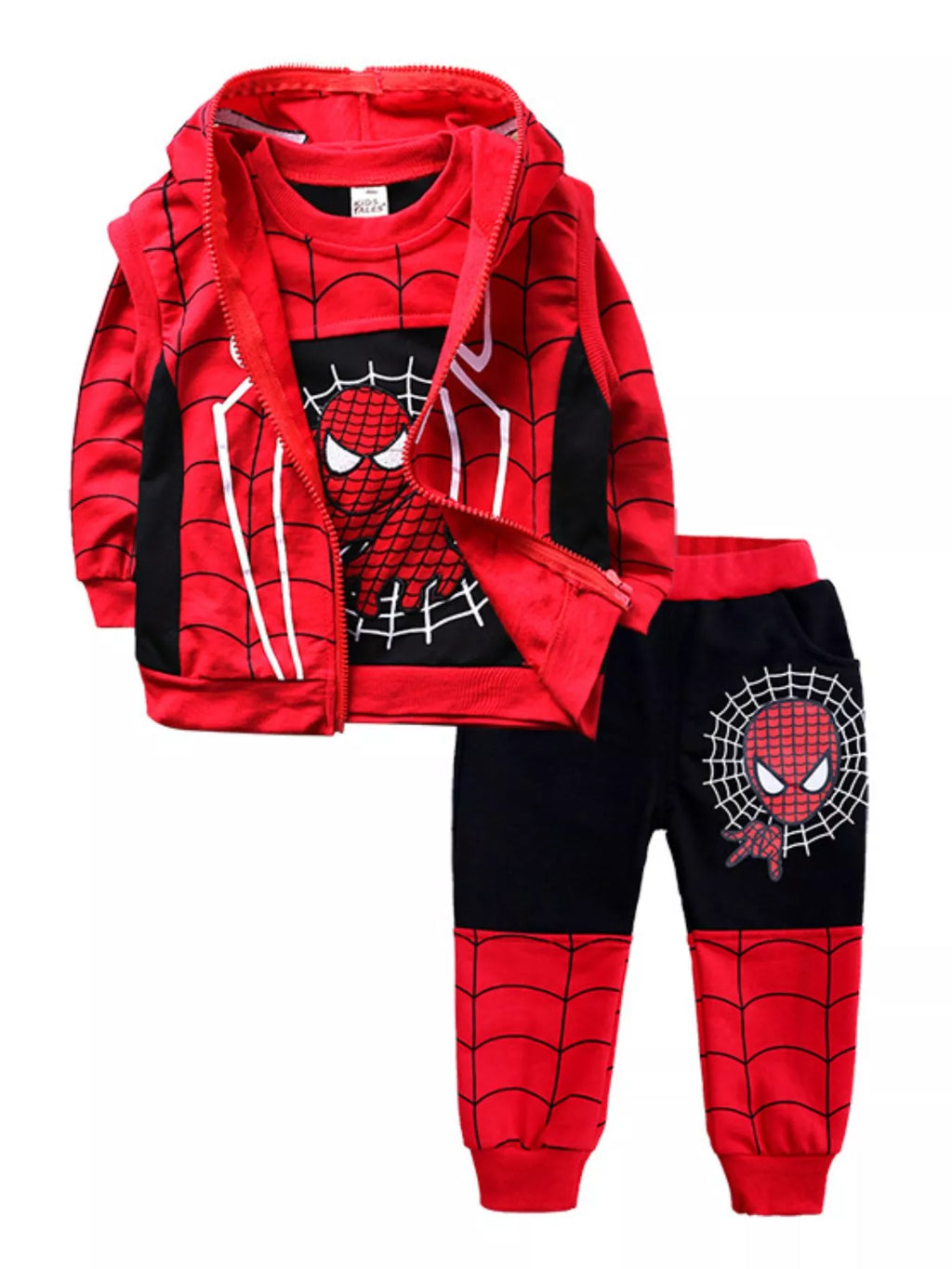 Kinder Spiderman 3-teiliges Outfit-Set