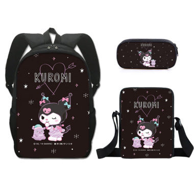 Neue Cartoon-Schultasche mit Aufdruck, individuelle Büchertasche, hochwertige Rucksäcke, Federmäppchen, Kindertaschen für Mädchen
