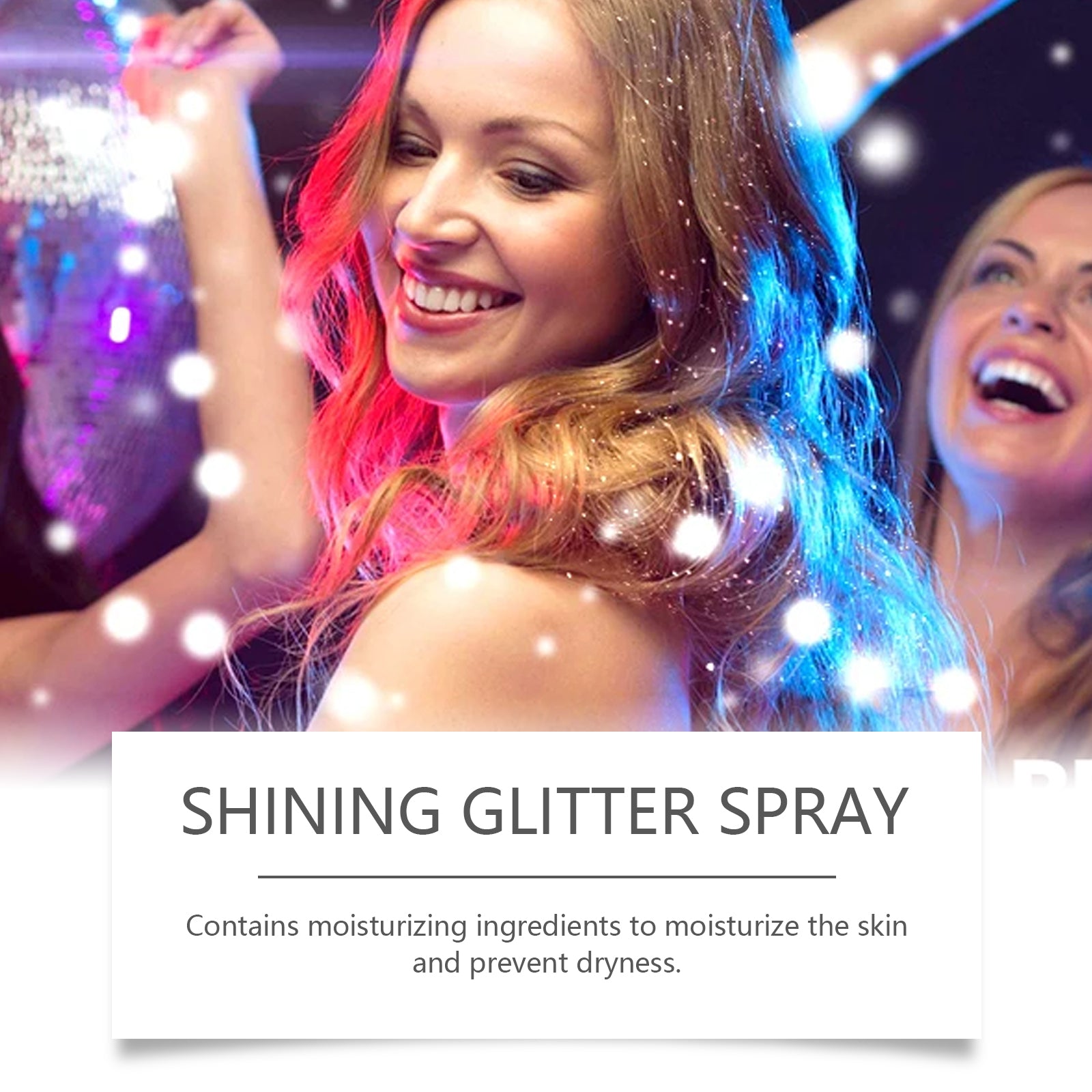 Aufhellendes Glitzer-Spray, Glitzer-Highlight-Spray, natürlich, Stereo, langanhaltend, aufhellend, Glitzer