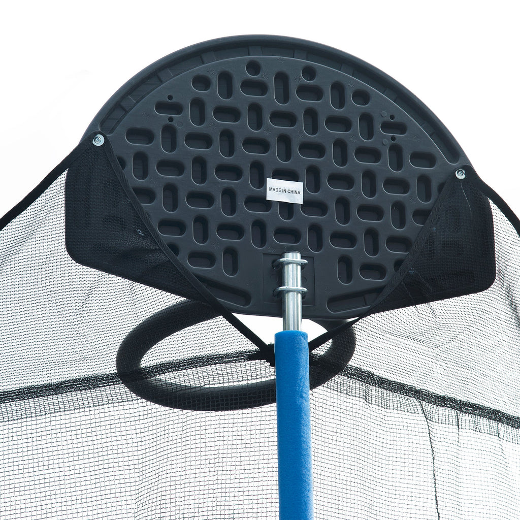 14FT Trampolin für Erwachsene & Kinder mit Basketballkorb, Outdoor-Trampoline mit Leiter und Sicherheitsnetz für Kinder und Erwachsene