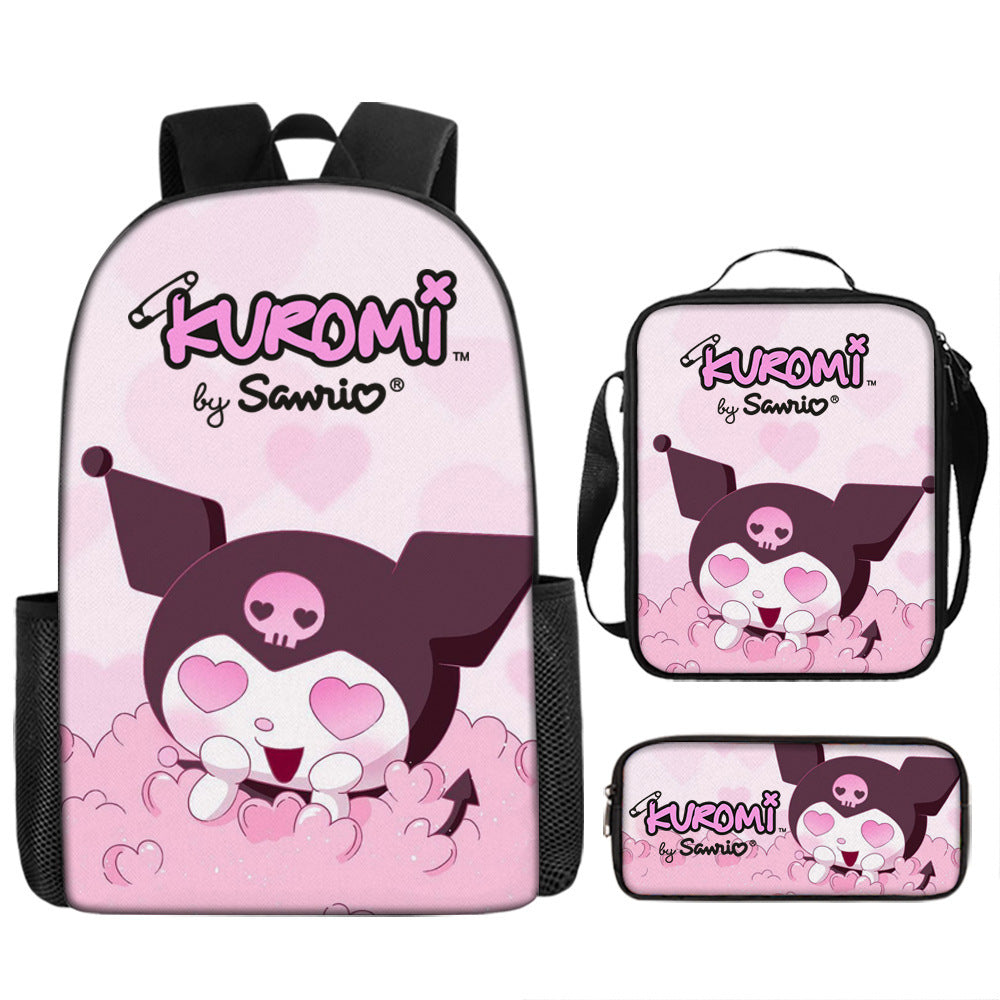 Neue Cartoon-Schultasche mit Aufdruck, individuelle Büchertasche, hochwertige Rucksäcke, Federmäppchen, Kindertaschen für Mädchen