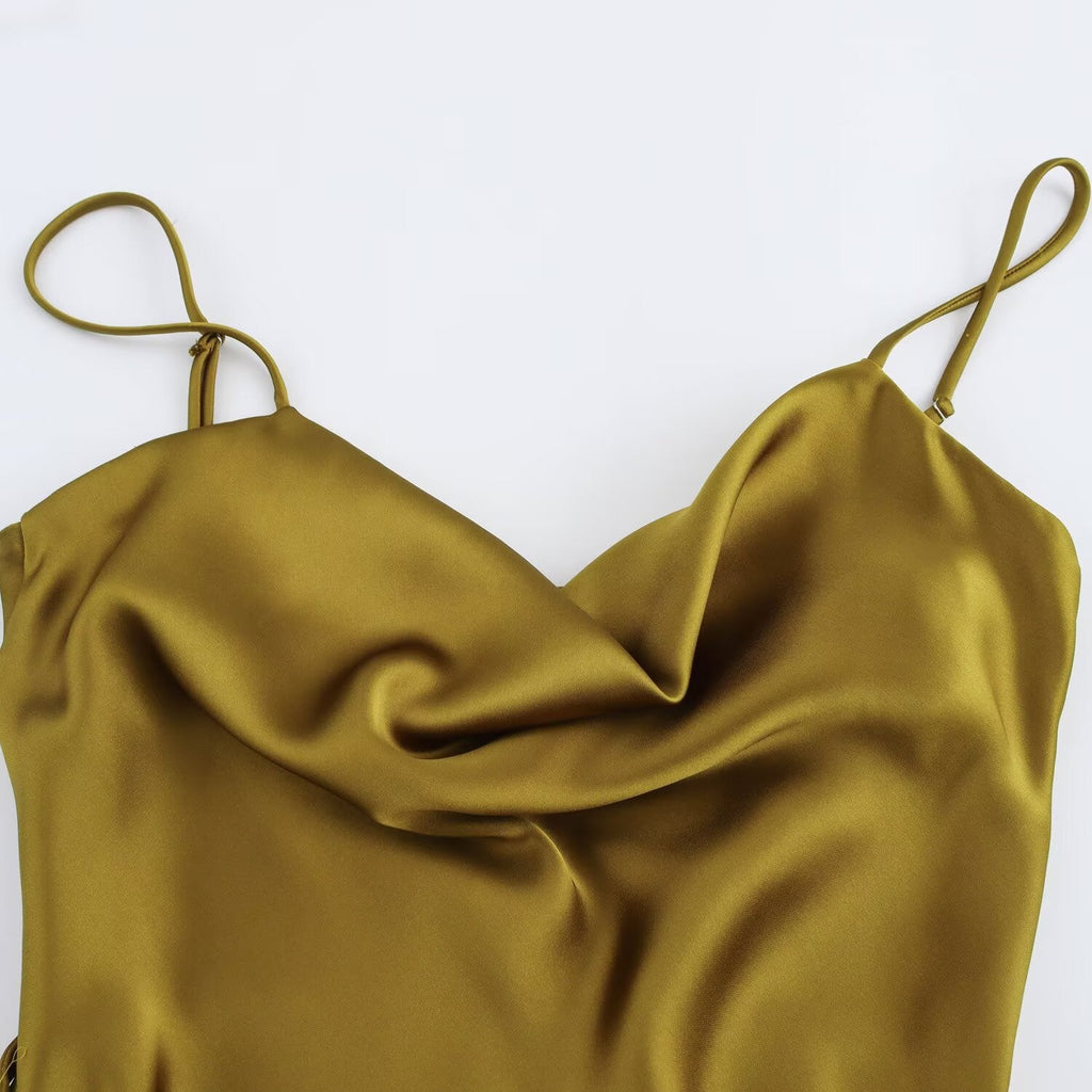 Frühlings-Europäische und Amerikanische Neue Mode Gürtel Seidenstruktur-Kleid