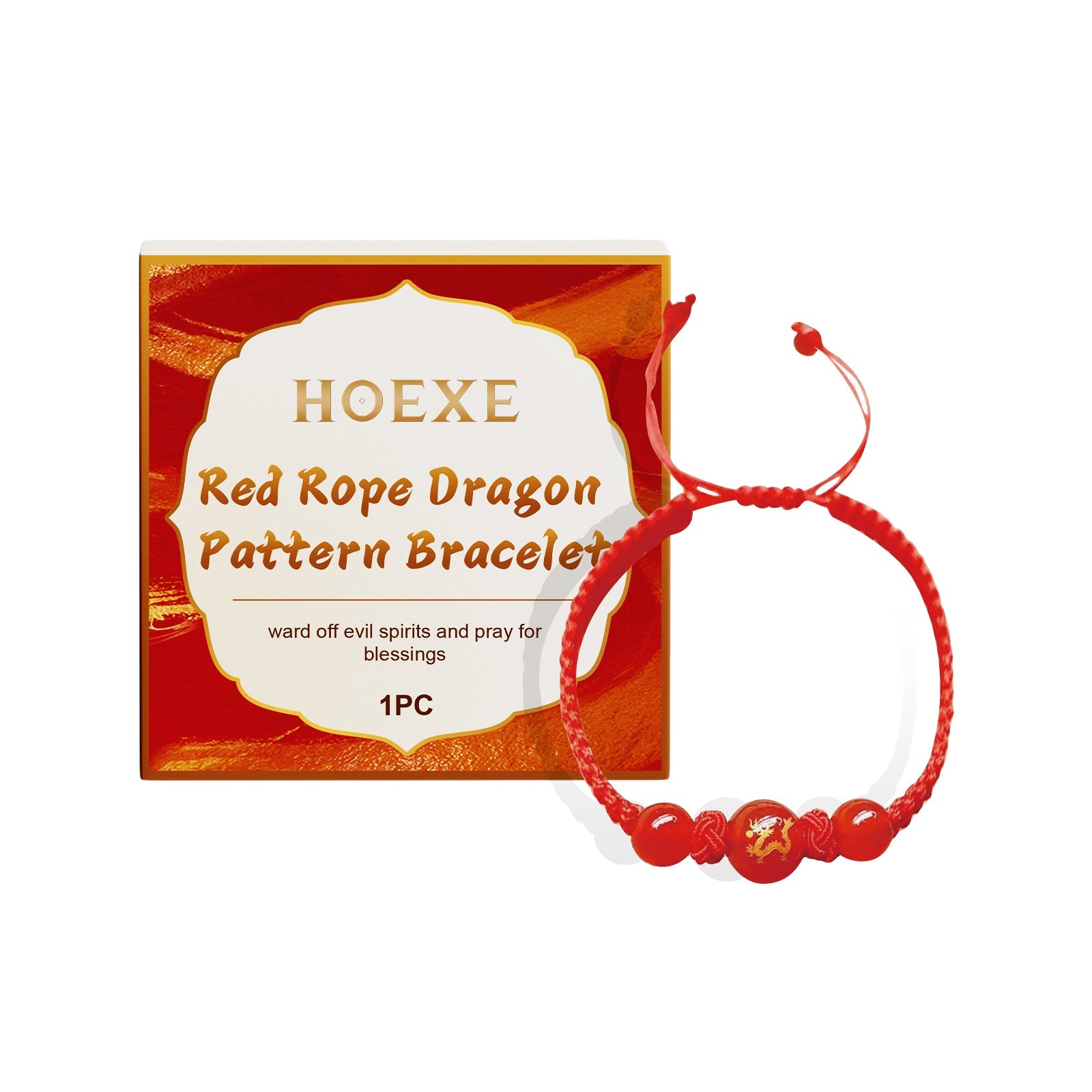 Rotseil-Drachenarmband Traditionelle Elemente Entworfen für Männer und Frauen Paare Universelles Armband Geschenk Täglich tragbar