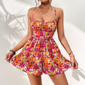 Damen Urlaubsstil Kleid Frühling und Sommer neue florale kurzer Rock
