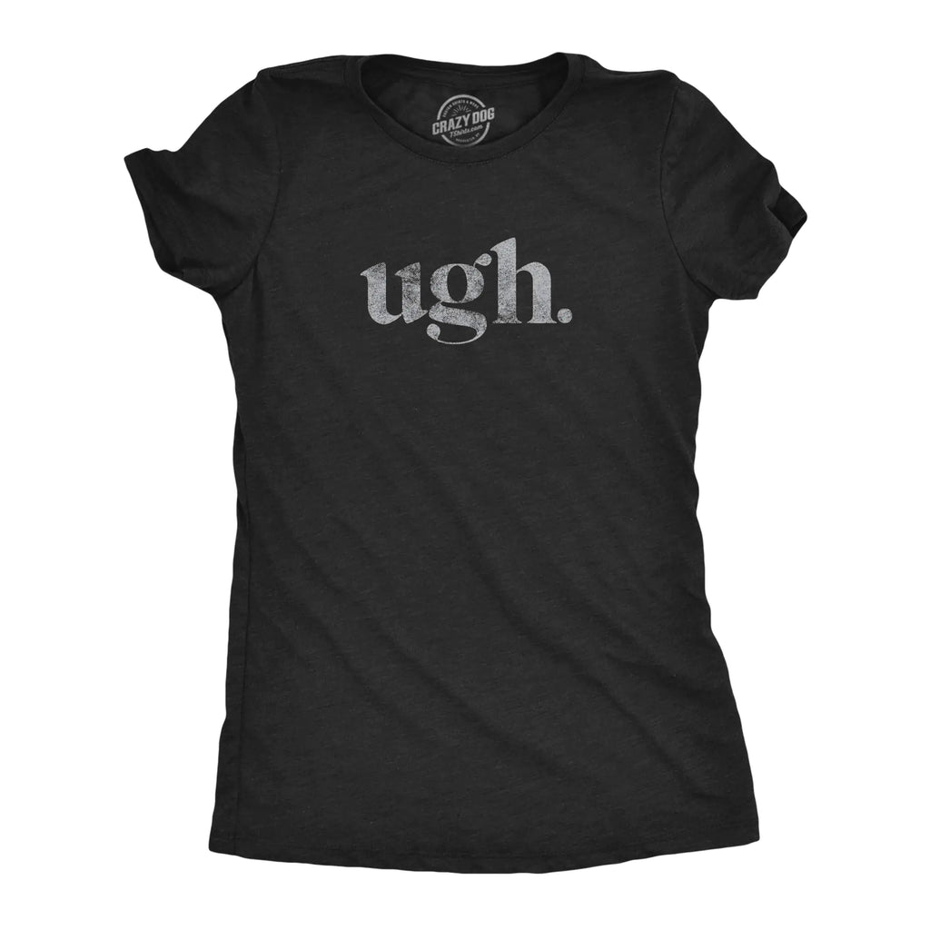 T-shirt femme « Beurk » drôle et sarcastique, motif soupir, nouveauté vintage, t-shirt drôle pour femme, t-shirt drôle pour introvertie, t-shirt fantaisie pour femme, noir, S