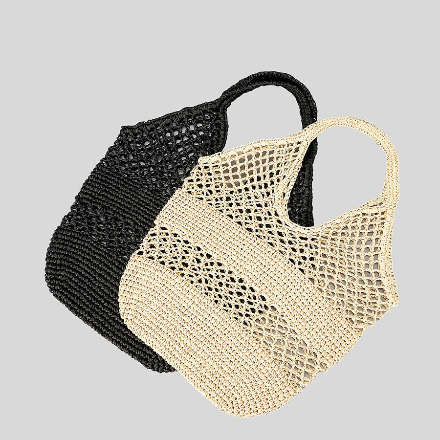 Sacs tricotés à la main Sacs à tricoter Sac à main rétro populaire grande capacité creux Sacs pour femmes