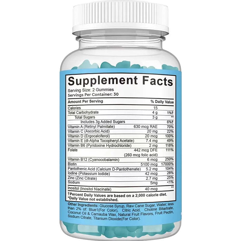Gummies capillaires à la biotine pour la pousse des cheveux