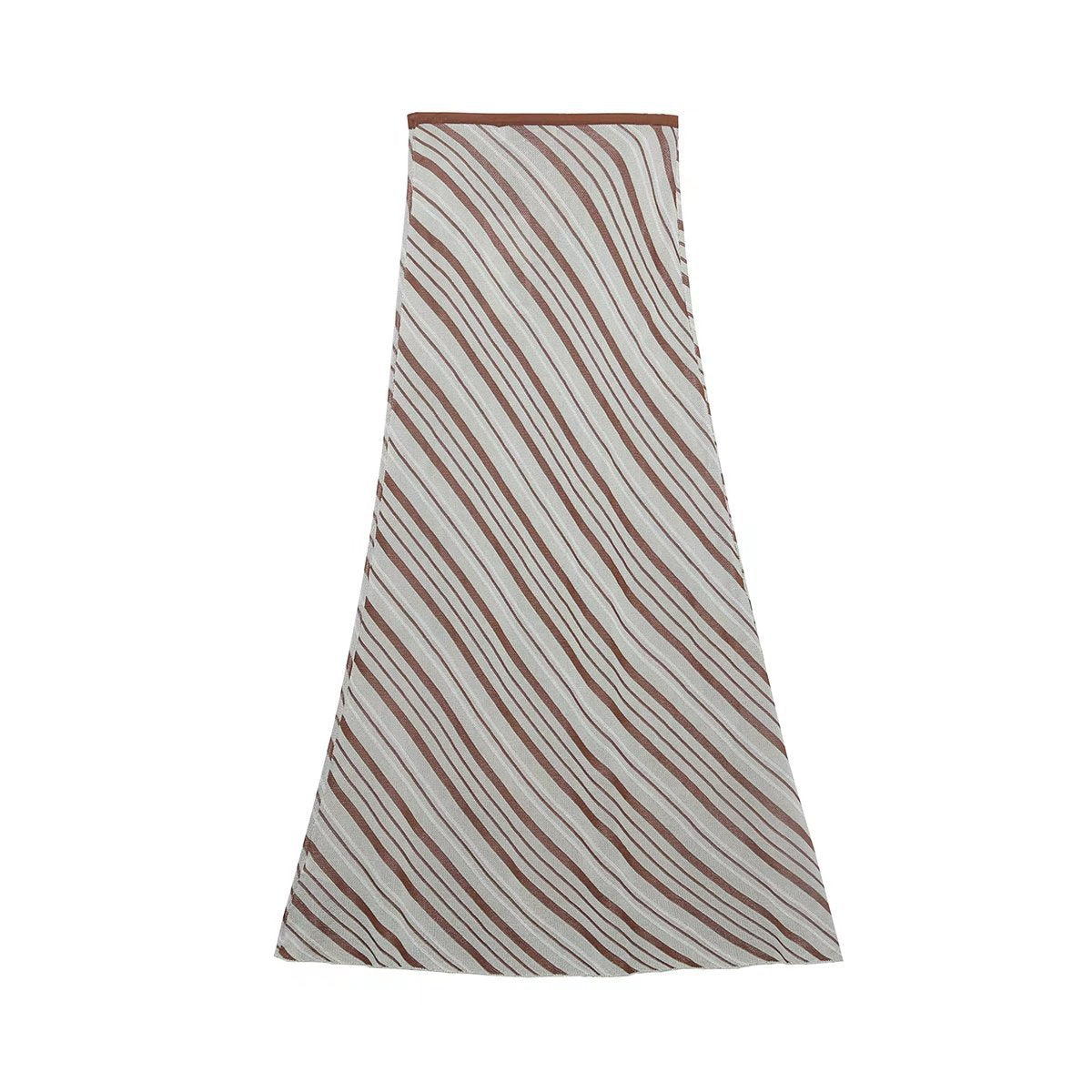 Frühling/Sommer Damen gestreiftes Strickoberteil High Waist Rock Anzug