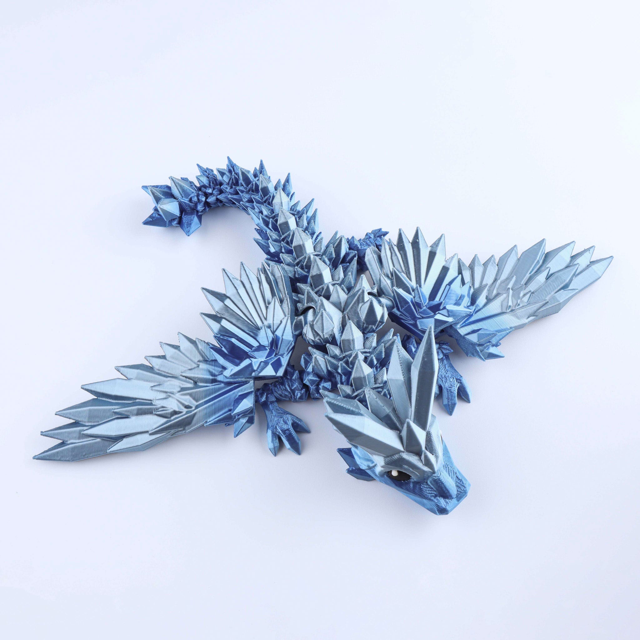 3D-gedrucktes Kristallflügel-Babydrachen-Fidget-Spielzeug – Bewegliches Fantasy-Schreibtisch-Spielzeug-Geschenk