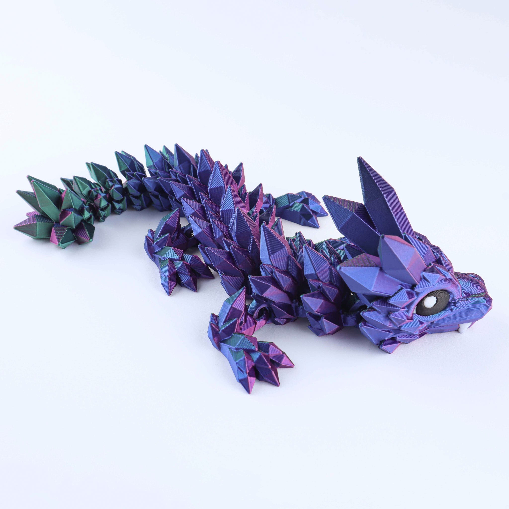 3D-gedruckter Kristall-Baby-Drachen-Fidget-Toy – Bewegliches Fantasy-Schreibtisch-Spielzeug-Geschenk