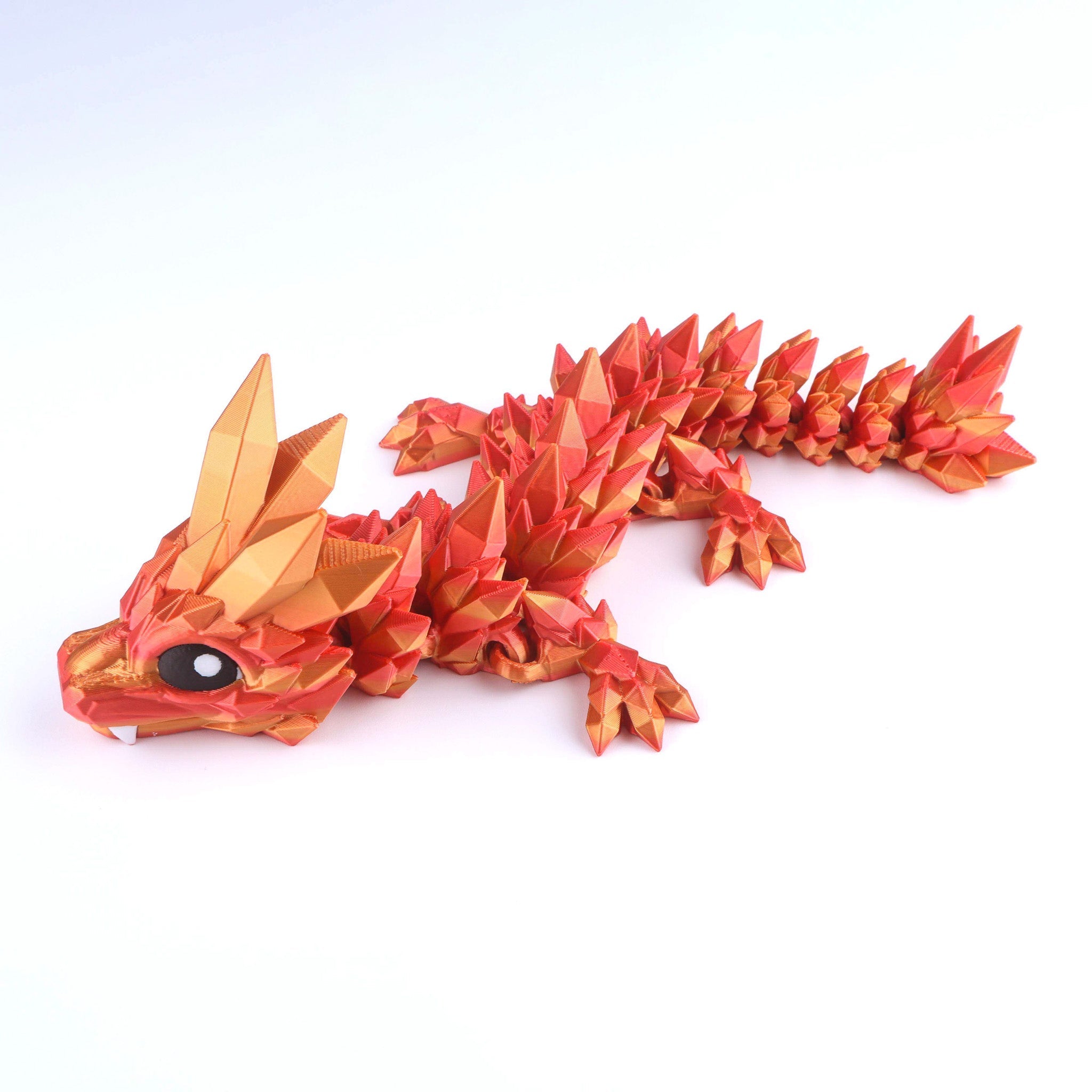 3D-gedruckter Kristall-Baby-Drachen-Fidget-Toy – Bewegliches Fantasy-Schreibtisch-Spielzeug-Geschenk