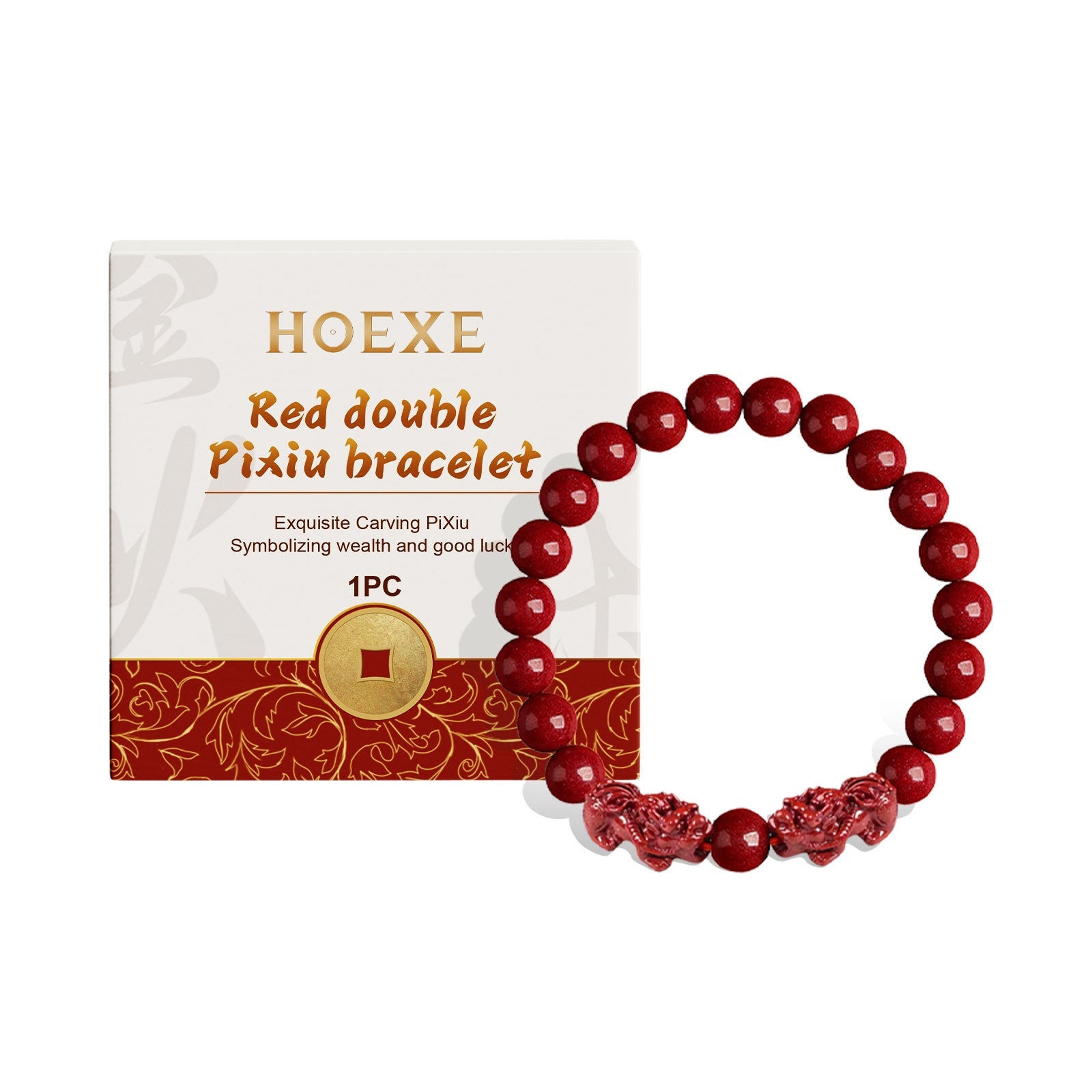 Rotes Doppel-Pixiu-Handstrang-Armband, Design-Sinn, Männer und Frauen universell, Paar-Hand-Ornamente, tragbare Alltagsgeschenke