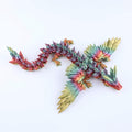 3D-gedruckter Kristallflügel-Drache Fidget Toy – Bewegliches Fantasy-Schreibtischspielzeug Geschenk