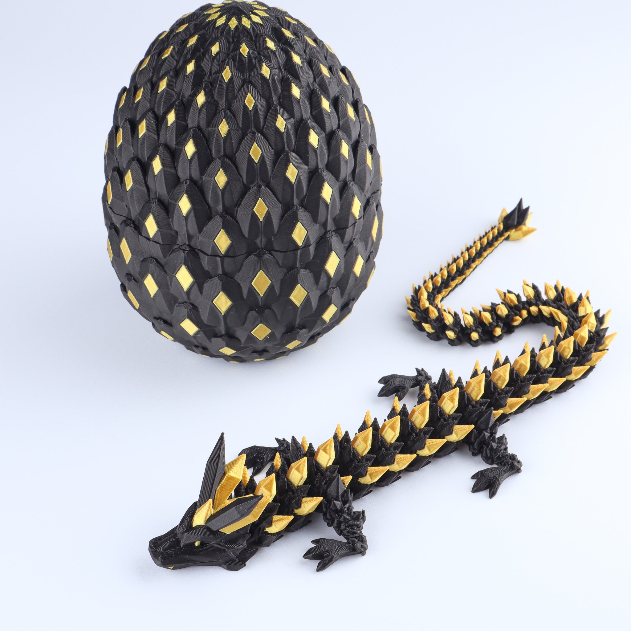 3D-gedruckter Kristall-Drachen-Fidget-Toy – Bewegliches, flexibles Schreibtischspielzeug als Geschenk