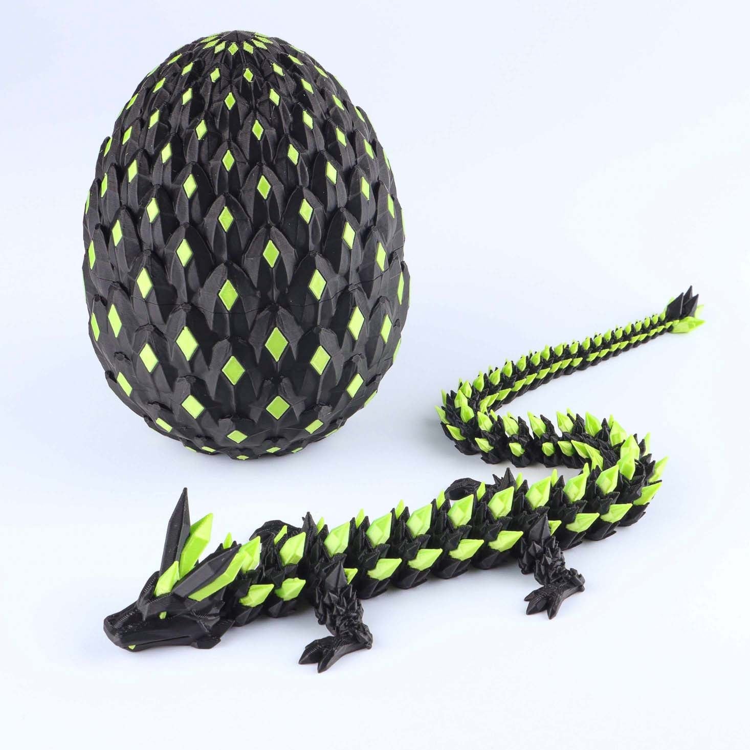 3D-gedruckter Kristall-Drachen-Fidget-Toy – Bewegliches, flexibles Schreibtischspielzeug als Geschenk