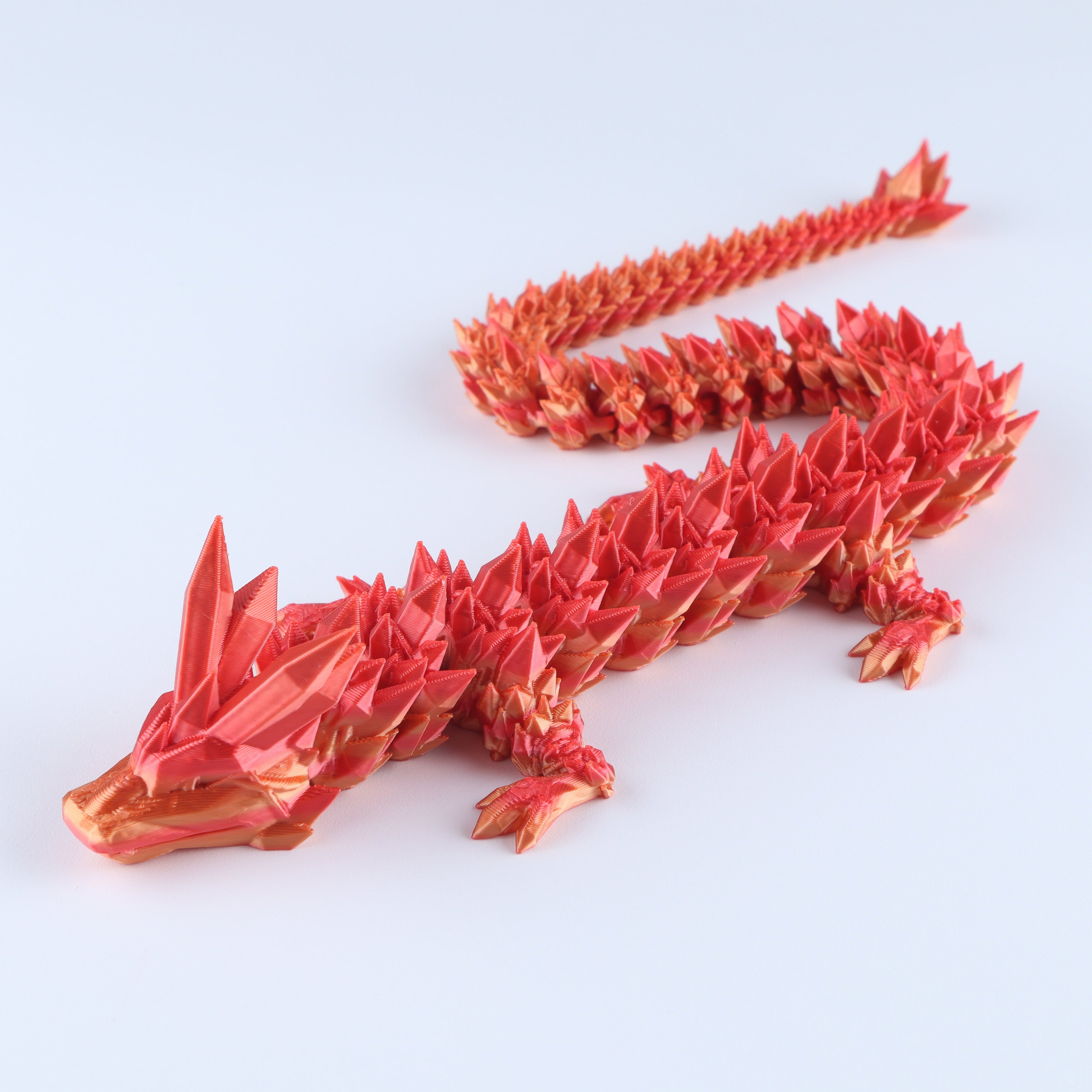 3D-gedruckter Kristall-Drachen-Fidget-Toy – Bewegliches, flexibles Schreibtischspielzeug als Geschenk