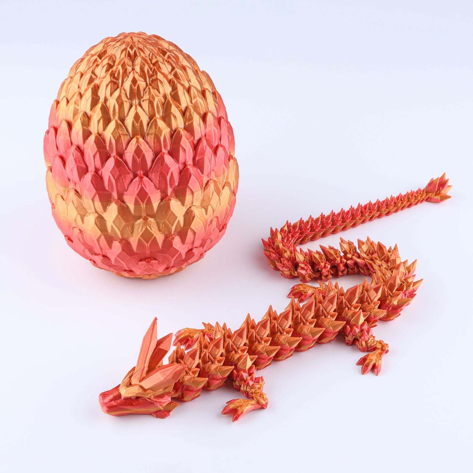 3D-gedruckter Kristall-Drachen-Fidget-Toy – Bewegliches, flexibles Schreibtischspielzeug als Geschenk