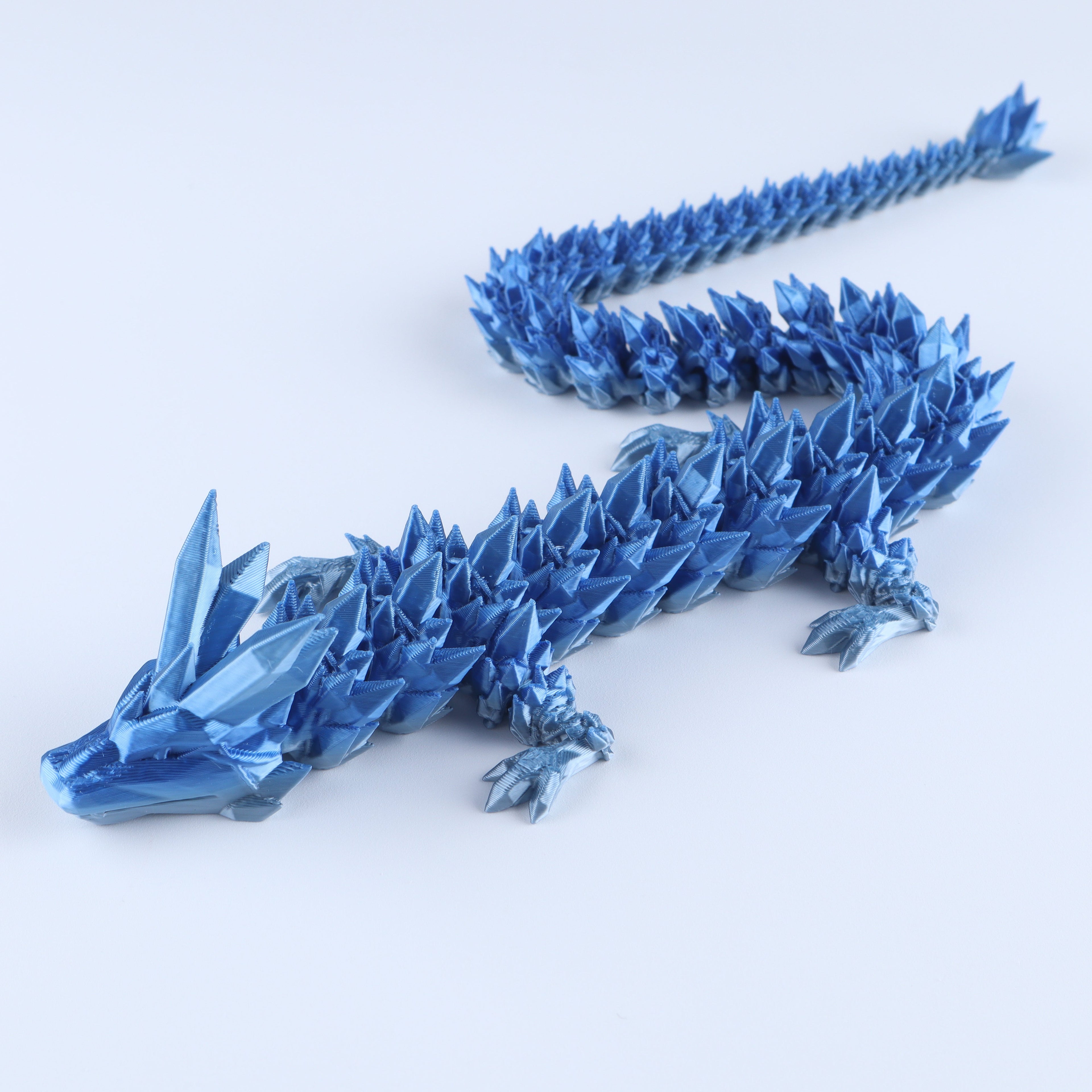 3D-gedruckter Kristall-Drachen-Fidget-Toy – Bewegliches, flexibles Schreibtischspielzeug als Geschenk