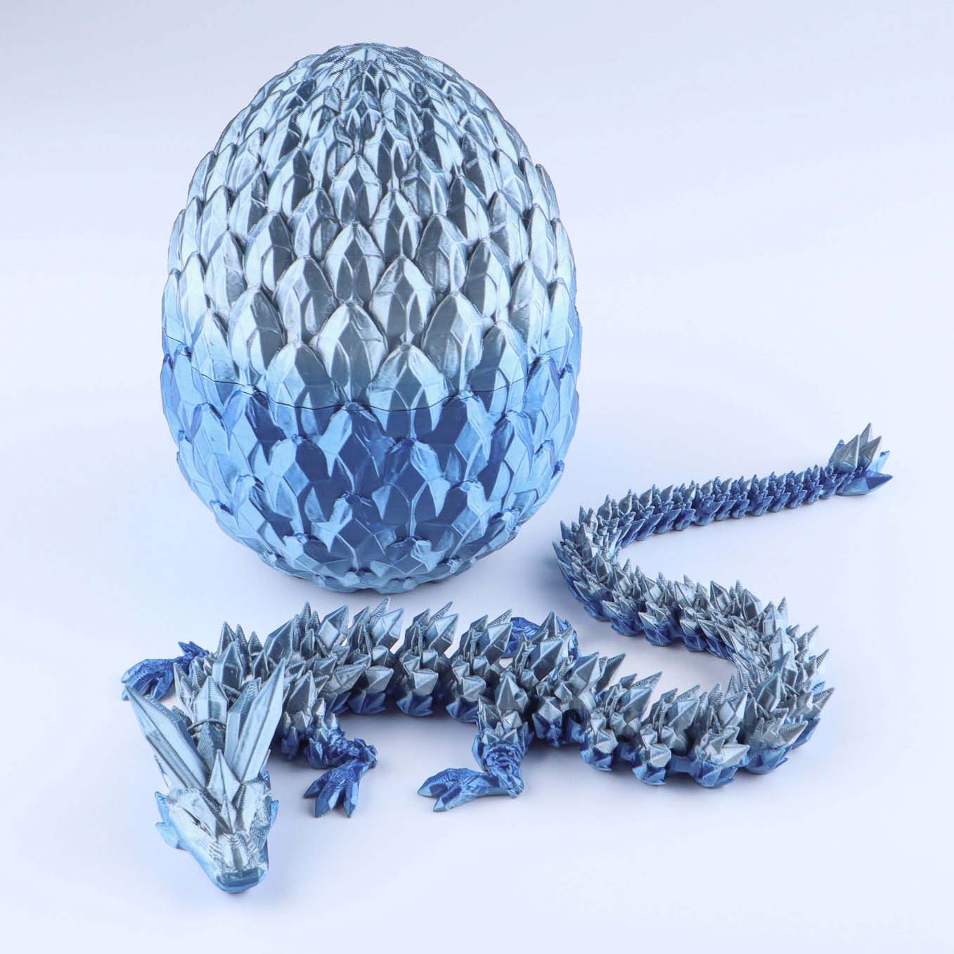 3D-gedruckter Kristall-Drachen-Fidget-Toy – Bewegliches, flexibles Schreibtischspielzeug als Geschenk