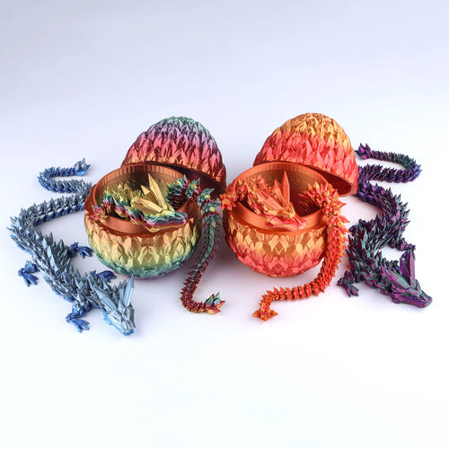 3D-gedruckter Kristall-Drachen-Fidget-Toy – Bewegliches, flexibles Schreibtischspielzeug als Geschenk