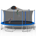 14FT Trampolin für Erwachsene & Kinder mit Basketballkorb, Outdoor-Trampoline mit Leiter und Sicherheitsnetz für Kinder und Erwachsene