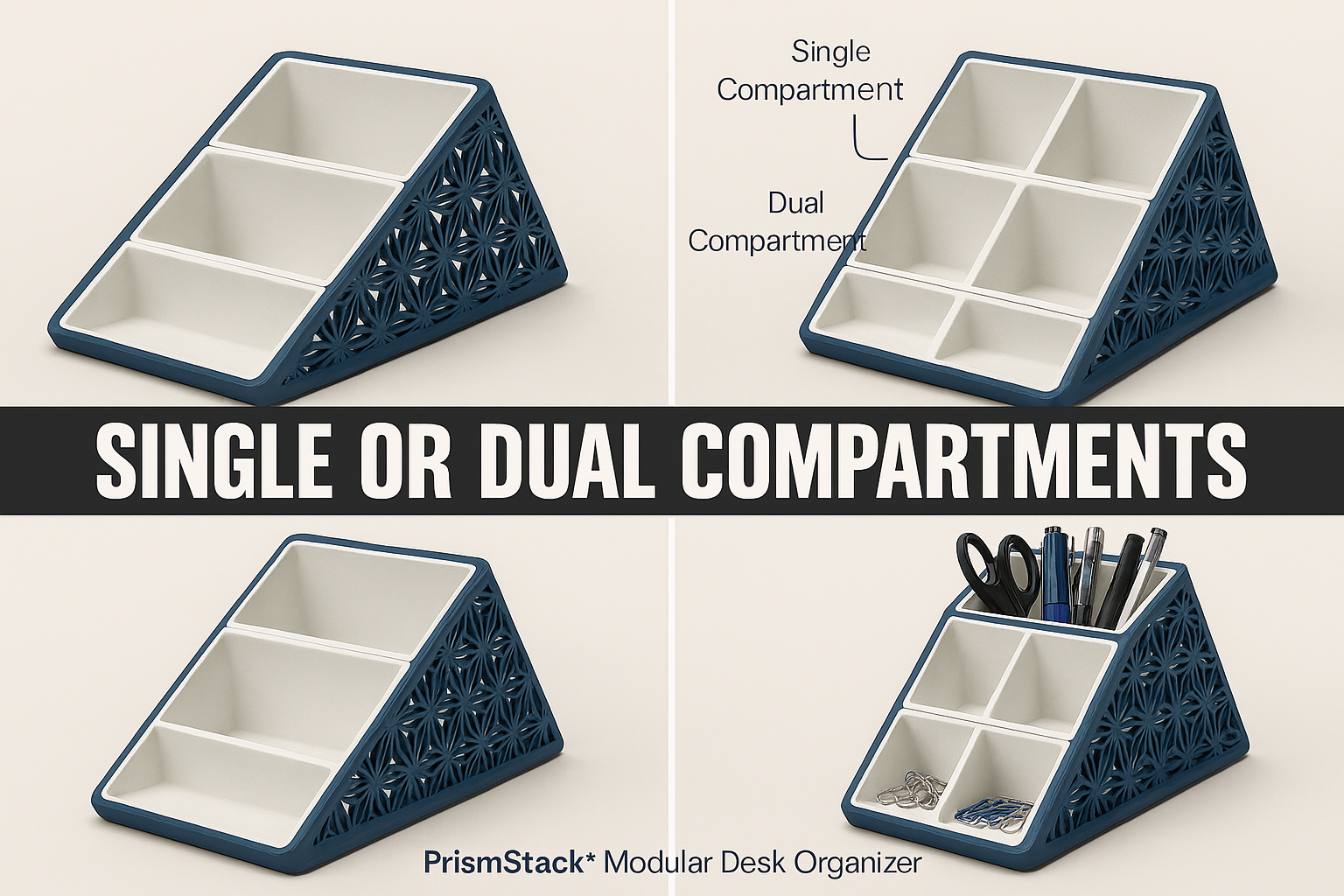 PrismStack Modulares Schreibtisch-Organisationssystem