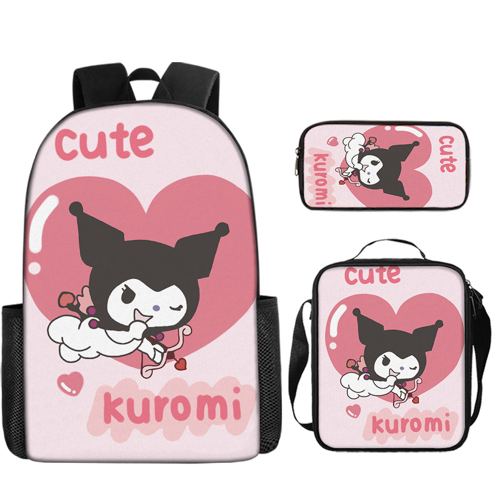 Neue Cartoon-Schultasche mit Aufdruck, individuelle Büchertasche, hochwertige Rucksäcke, Federmäppchen, Kindertaschen für Mädchen