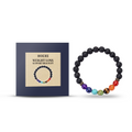 Bracelet de perles, bracelet de perles colorées en pierre volcanique pour femme, tressé et réglable