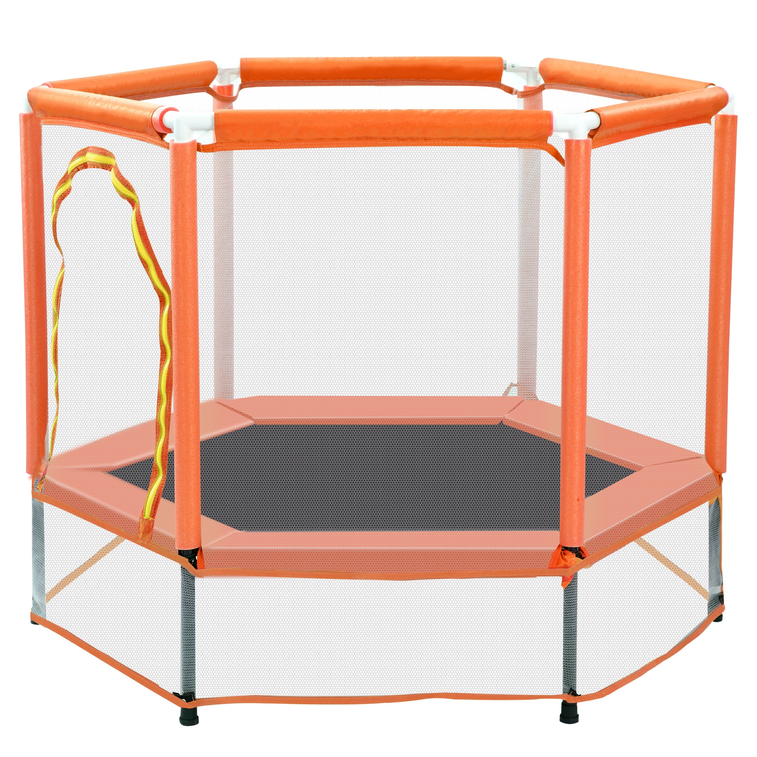 Trampoline pour tout-petits 55'' avec filet de sécurité et balles, mini trampoline intérieur/extérieur pour enfants
