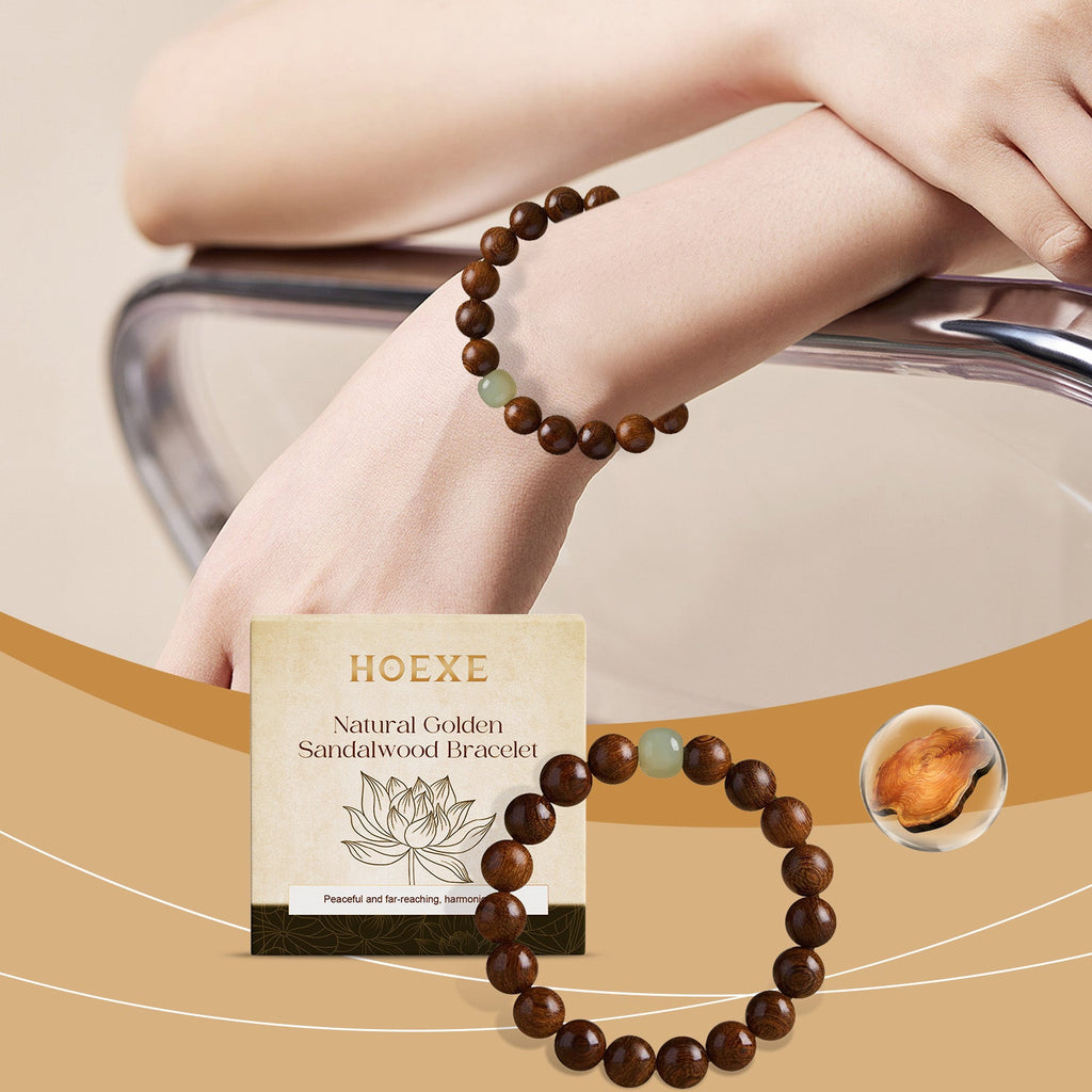 Golddraht Sandelholzperlenkette Neuer Chinesischer Stil Einfaches Minderheitengefühl Antiker Stil Stilvolles Spiel Dekoratives Armband
