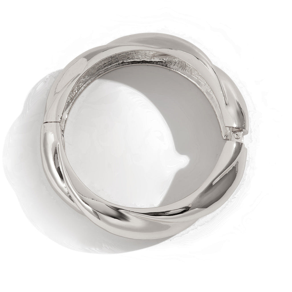 Fortschrittliches, rundes, glattes Federarmband mit modischem unregelmäßigem Metallic-Gefühl