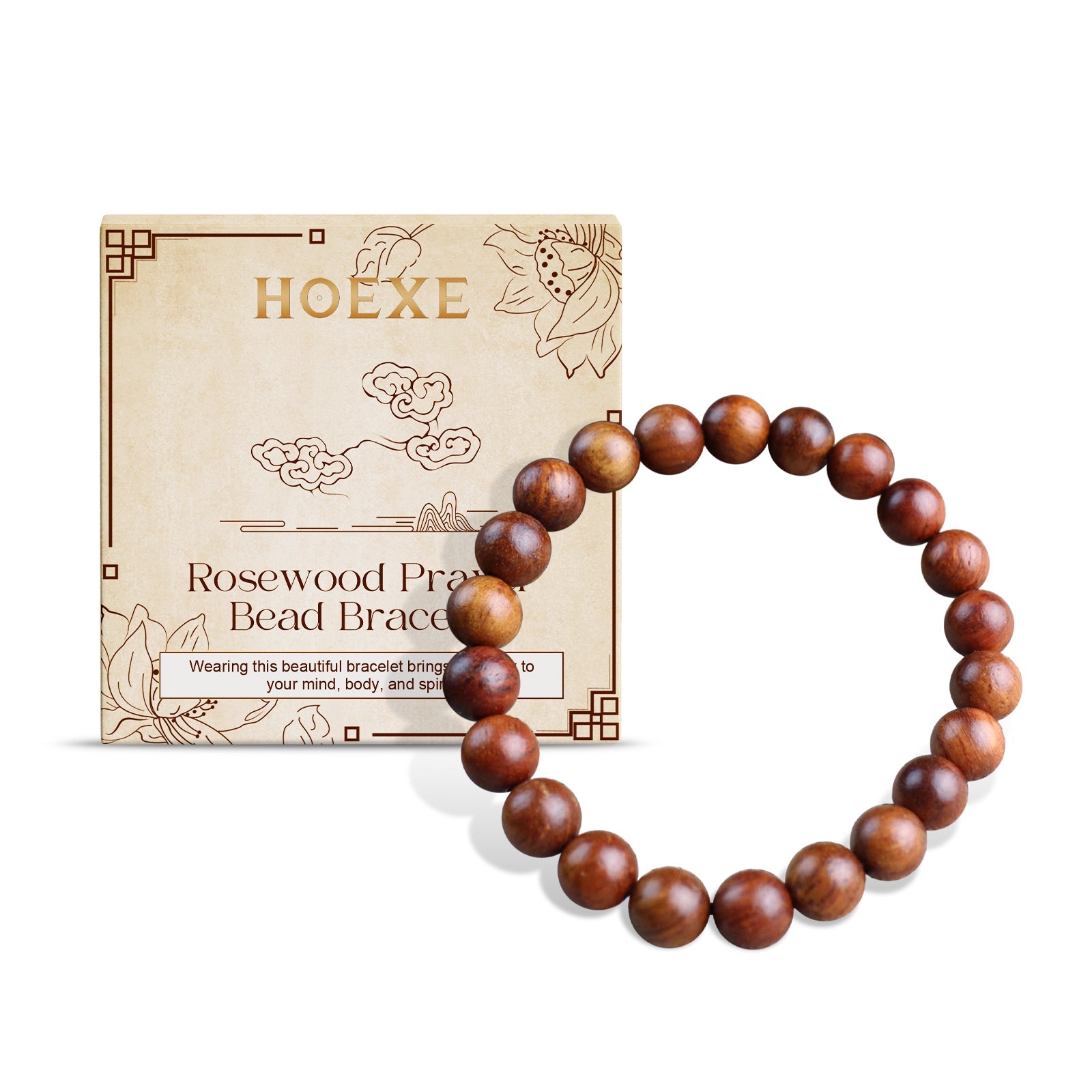 Palisander Armband Unisex Alltagsdekor mit Palisander Perlenarmband