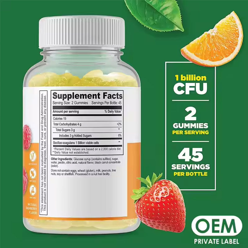 Magen-Darm-Verdauungs-Gummibärchen mit Fruchtgeschmack, Vitamin-Gummibärchen