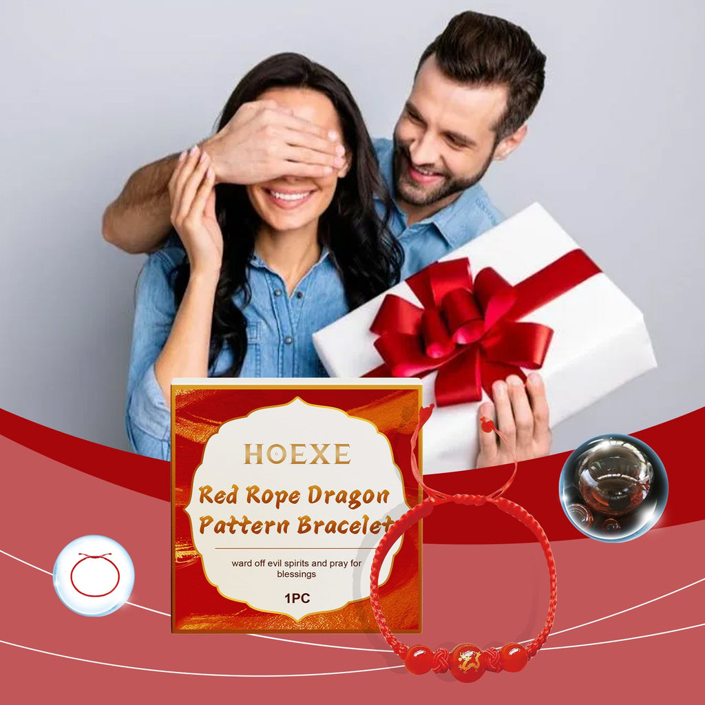 Rotseil-Drachenarmband Traditionelle Elemente Entworfen für Männer und Frauen Paare Universelles Armband Geschenk Täglich tragbar