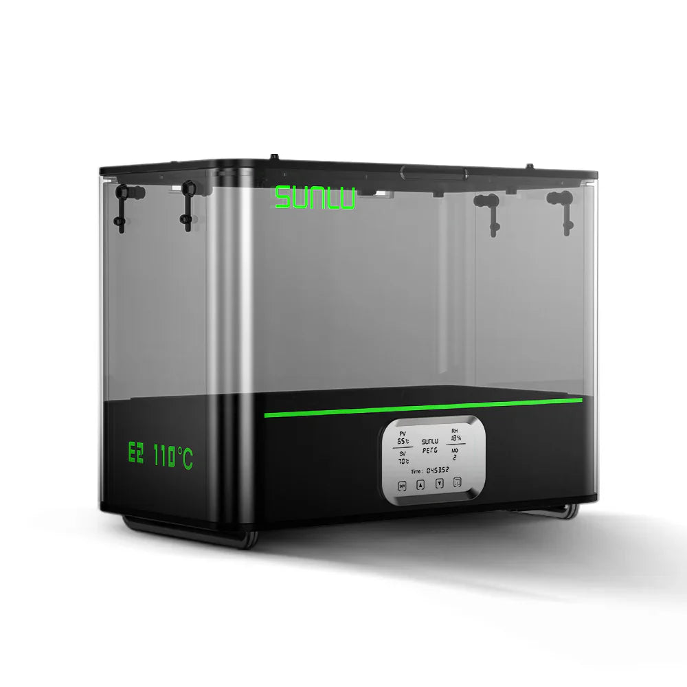 SUNLU FilaDryer E2, professionelles Trocknen und Tempern, bis zu 110℃/230°F, gemacht für technische 3D-Druck-Filamente