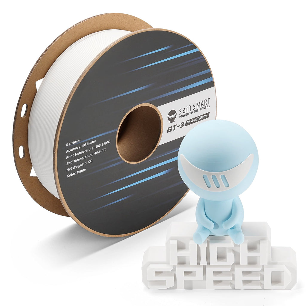 GT-3 High-Speed Mattes PLA Filament 1.75mm, 1KG, ±0.02mm, Schwarz/Weiß/Türkis/Mint/Rot/Grau