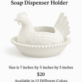 Hen in a Nest Soap Dispenser Holder – Farmhouse Bath & Kitchen Decor