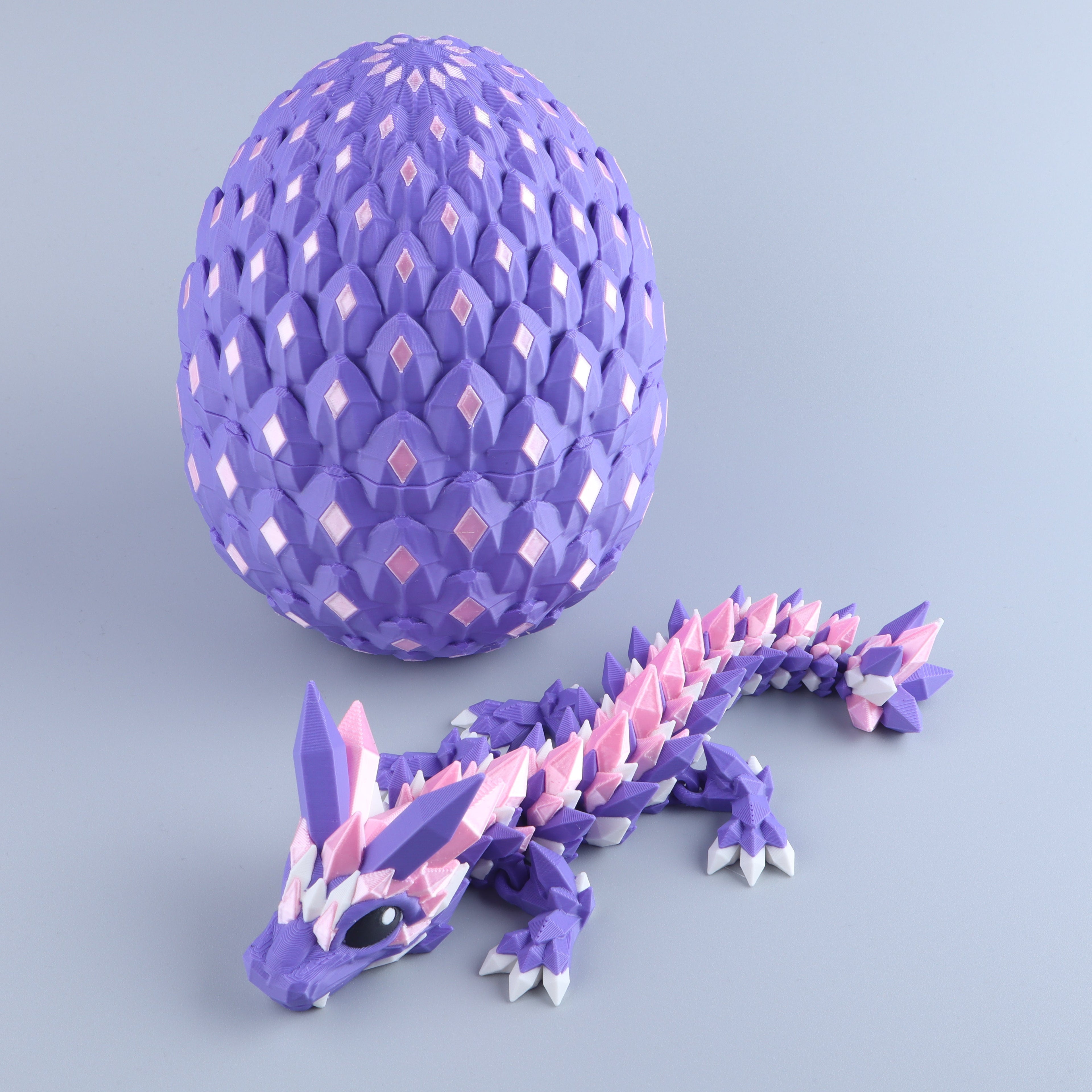3D-gedruckter Kristall-Baby-Drachen-Fidget-Toy – Bewegliches Fantasy-Schreibtisch-Spielzeug-Geschenk