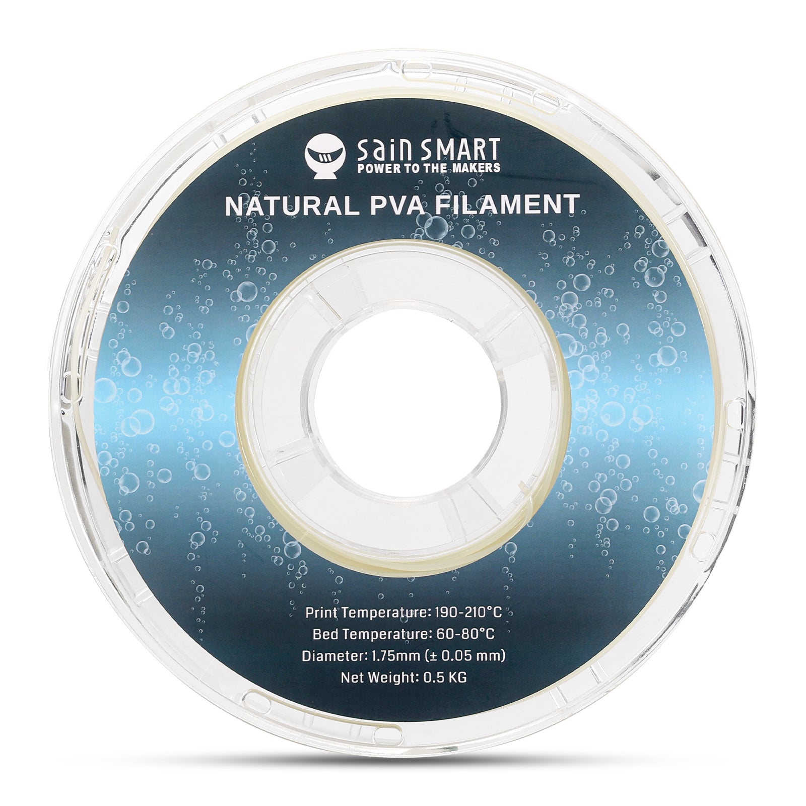 Natürliches PVA wasserlösliches Filament, wasserlösliche Stützstruktur 1,75 mm, 0,5 kg, Genauigkeit +/- 0,05 mm
