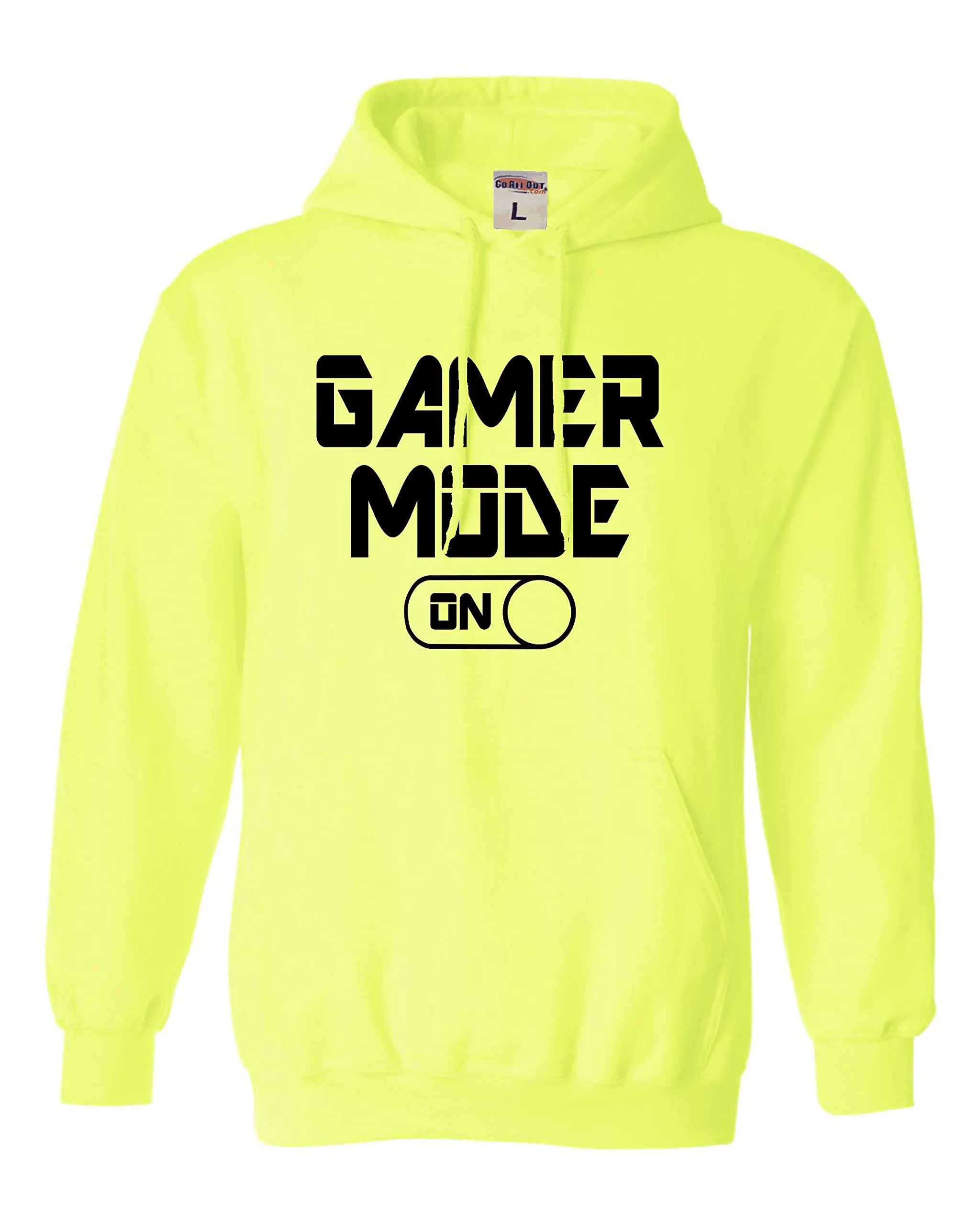 Go All Out 4X-Large Safety Green Herren Gamer Mode On Lustiges Geschenk für Gaming-Liebhaber Sweatshirt Hoodie