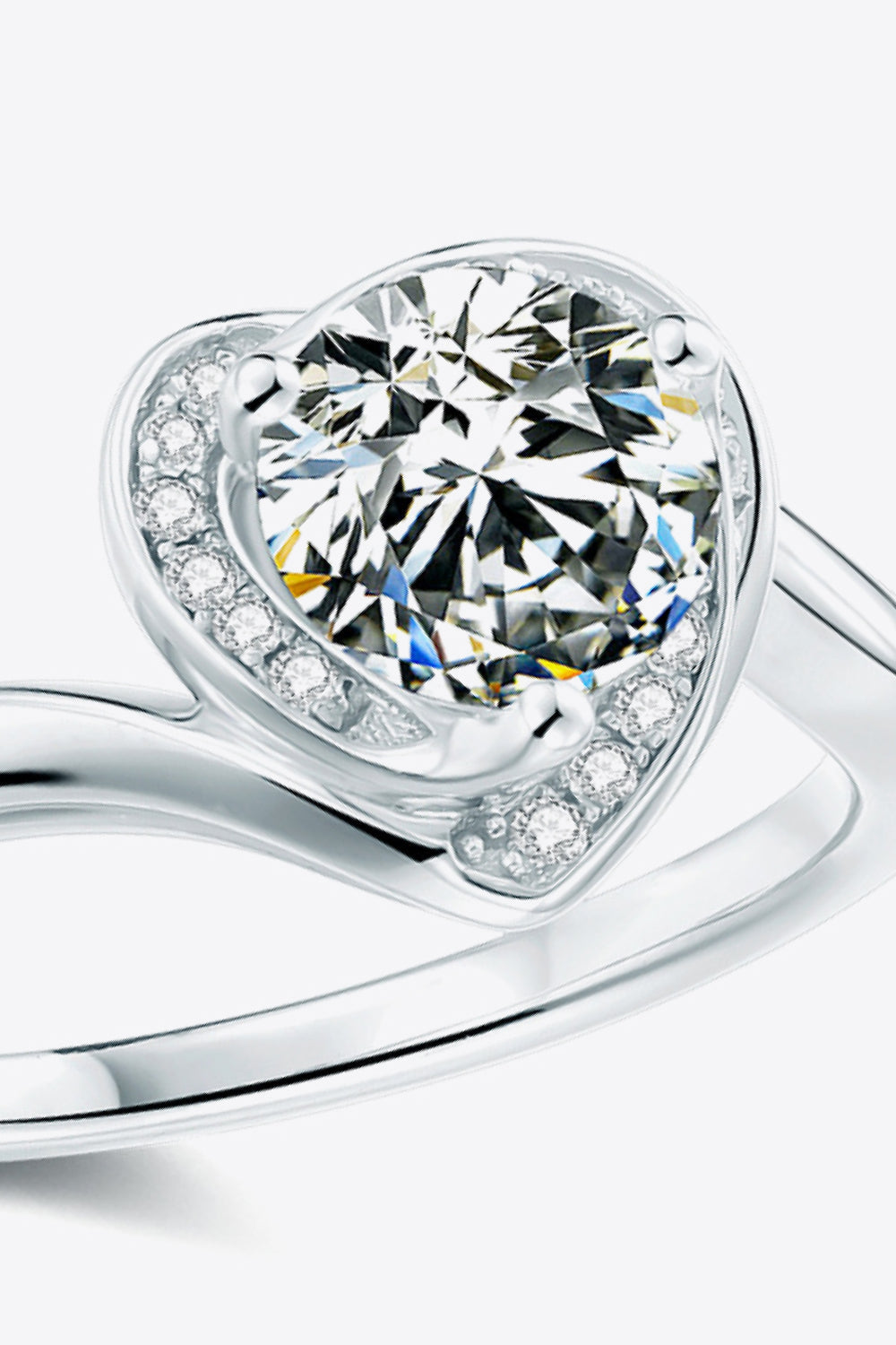 1 Karat Moissanit Herzring