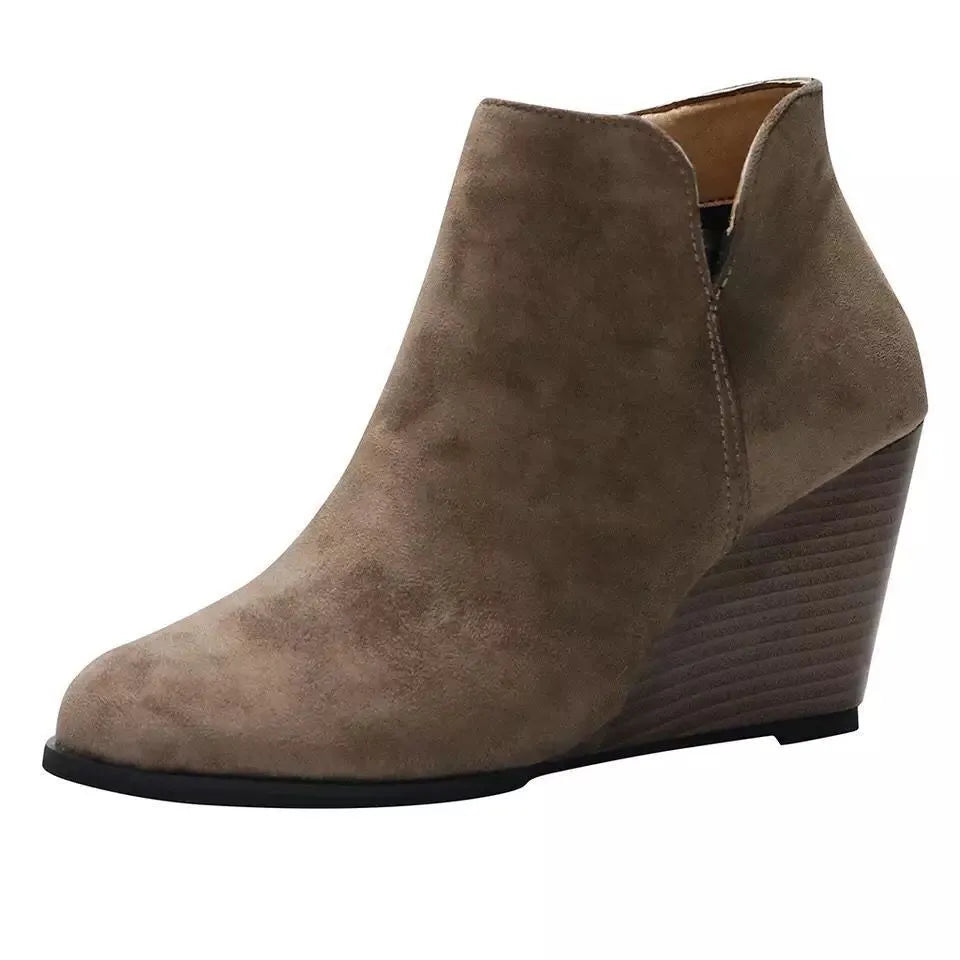 High-Heel-Stiefeletten mit seitlichem Reißverschluss