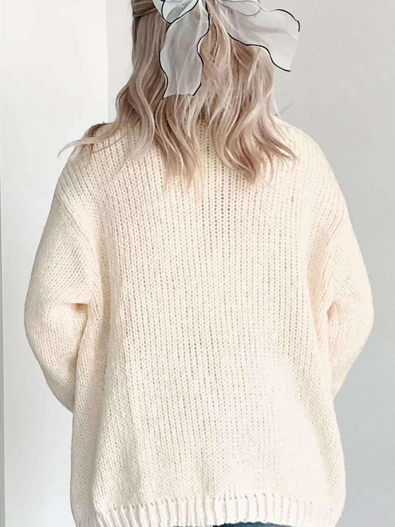 Cardigan tricoté brodé citrouille d'Halloween