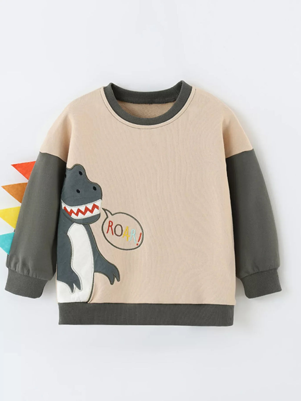 Kinder Dinosaurier Rundhals-Sweatshirt